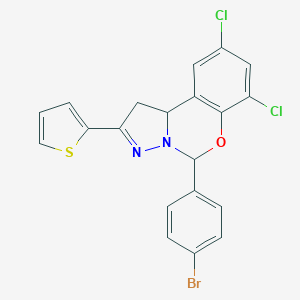 5-(4-Bromophenyl)-7,9-dichloro-2-thien-2-yl-1,10b-dihydropyrazolo[1,5-c][1,3]benzoxazine