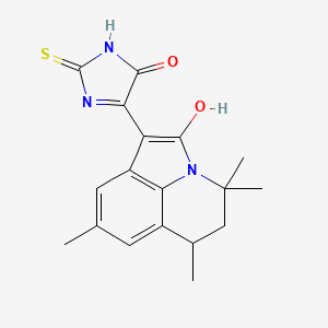 4,4,6,8-tetramethyl-1-(5-oxo-2-thioxo-4-imidazolidinylidene)-5,6-dihydro-4H-pyrrolo[3,2,1-ij]quinolin-2(1H)-one