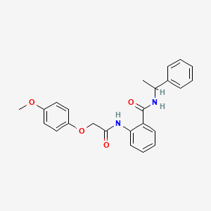 2-{[(4-methoxyphenoxy)acetyl]amino}-N-(1-phenylethyl)benzamide