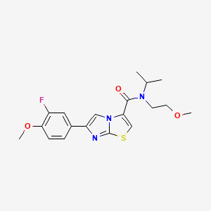 6-(3-fluoro-4-methoxyphenyl)-N-isopropyl-N-(2-methoxyethyl)imidazo[2,1-b][1,3]thiazole-3-carboxamide