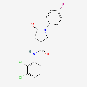 molecular formula C17H13Cl2FN2O2 B4073182 N-(2,3-dichlorophenyl)-1-(4-fluorophenyl)-5-oxo-3-pyrrolidinecarboxamide 