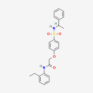 N-(2-ethylphenyl)-2-(4-{[(1-phenylethyl)amino]sulfonyl}phenoxy)acetamide