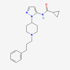 N-{1-[1-(3-phenylpropyl)-4-piperidinyl]-1H-pyrazol-5-yl}cyclopropanecarboxamide