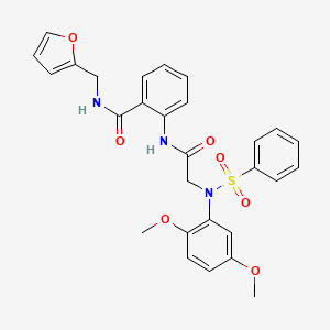 2-{[N-(2,5-dimethoxyphenyl)-N-(phenylsulfonyl)glycyl]amino}-N-(2-furylmethyl)benzamide