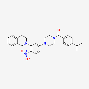 2-{5-[4-(4-isopropylbenzoyl)-1-piperazinyl]-2-nitrophenyl}-1,2,3,4-tetrahydroisoquinoline