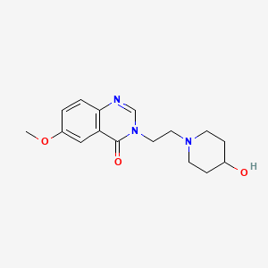 3-[2-(4-hydroxypiperidin-1-yl)ethyl]-6-methoxyquinazolin-4(3H)-one