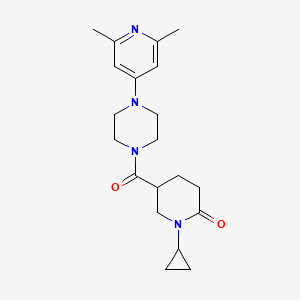 1-cyclopropyl-5-{[4-(2,6-dimethyl-4-pyridinyl)-1-piperazinyl]carbonyl}-2-piperidinone