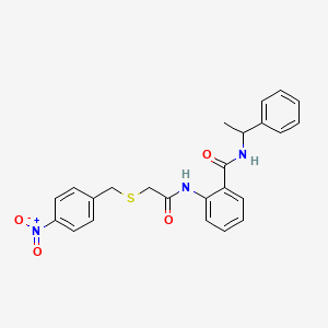 2-({[(4-nitrobenzyl)thio]acetyl}amino)-N-(1-phenylethyl)benzamide