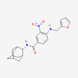 N-2-adamantyl-4-[(2-furylmethyl)amino]-3-nitrobenzamide