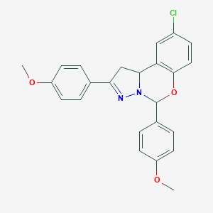 9-Chloro-2,5-bis(4-methoxyphenyl)-1,10b-dihydropyrazolo[1,5-c][1,3]benzoxazine