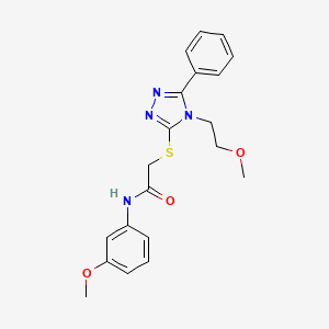 2-{[4-(2-methoxyethyl)-5-phenyl-4H-1,2,4-triazol-3-yl]thio}-N-(3-methoxyphenyl)acetamide