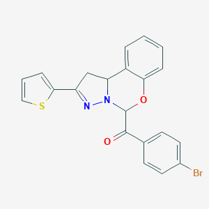 (4-Bromophenyl)(2-thien-2-yl-1,10b-dihydropyrazolo[1,5-c][1,3]benzoxazin-5-yl)methanone