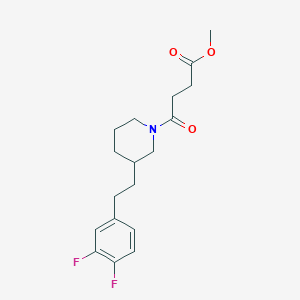 molecular formula C18H23F2NO3 B4073394 methyl 4-{3-[2-(3,4-difluorophenyl)ethyl]-1-piperidinyl}-4-oxobutanoate 