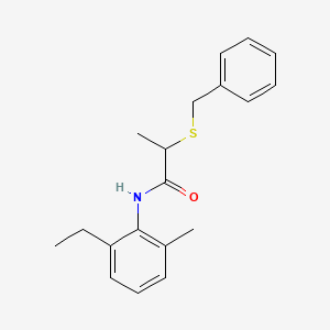 molecular formula C19H23NOS B4073407 2-(benzylthio)-N-(2-ethyl-6-methylphenyl)propanamide 