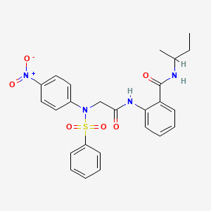 N-(sec-butyl)-2-{[N-(4-nitrophenyl)-N-(phenylsulfonyl)glycyl]amino}benzamide