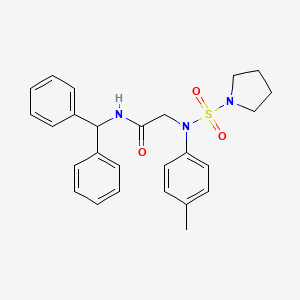 N~1~-(diphenylmethyl)-N~2~-(4-methylphenyl)-N~2~-(1-pyrrolidinylsulfonyl)glycinamide