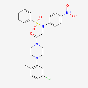 N-{2-[4-(5-Chloro-2-methyl-phenyl)-piperazin-1-yl]-2-oxo-ethyl}-N-(4-nitro-phenyl)-benzenesulfonamide