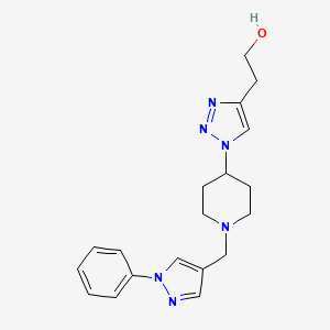 2-(1-{1-[(1-phenyl-1H-pyrazol-4-yl)methyl]-4-piperidinyl}-1H-1,2,3-triazol-4-yl)ethanol trifluoroacetate (salt)