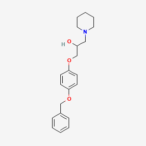 molecular formula C21H27NO3 B4073459 1-[4-(benzyloxy)phenoxy]-3-(1-piperidinyl)-2-propanol 