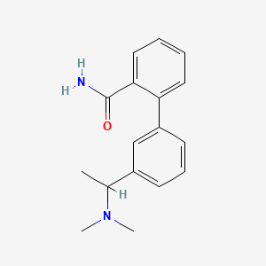 molecular formula C17H20N2O B4073469 3'-[1-(dimethylamino)ethyl]biphenyl-2-carboxamide 