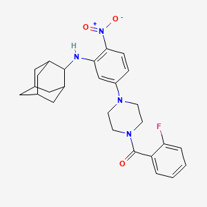 2-adamantyl{5-[4-(2-fluorobenzoyl)-1-piperazinyl]-2-nitrophenyl}amine