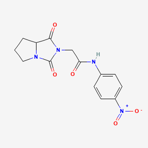 2-(1,3-dioxotetrahydro-1H-pyrrolo[1,2-c]imidazol-2(3H)-yl)-N-(4-nitrophenyl)acetamide