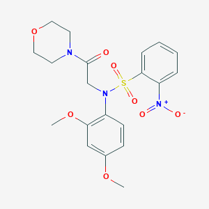 N-(2,4-dimethoxyphenyl)-2-nitro-N-[2-(4-morpholinyl)-2-oxoethyl]benzenesulfonamide