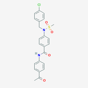 N-(4-acetylphenyl)-4-[(4-chlorobenzyl)(methylsulfonyl)amino]benzamide