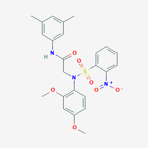 N-(3,5-dimethylphenyl)-2-[({2-nitrophenyl}sulfonyl)-2,4-dimethoxyanilino]acetamide