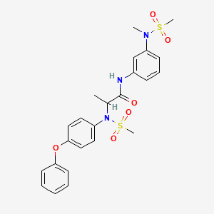 molecular formula C24H27N3O6S2 B4073547 N~1~-{3-[methyl(methylsulfonyl)amino]phenyl}-N~2~-(methylsulfonyl)-N~2~-(4-phenoxyphenyl)alaninamide 