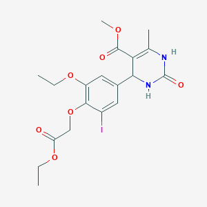 methyl 4-[3-ethoxy-4-(2-ethoxy-2-oxoethoxy)-5-iodophenyl]-6-methyl-2-oxo-1,2,3,4-tetrahydro-5-pyrimidinecarboxylate