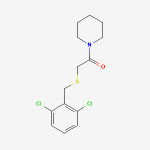 molecular formula C14H17Cl2NOS B4073570 1-{[(2,6-dichlorobenzyl)thio]acetyl}piperidine 