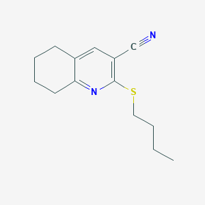 2-(butylthio)-5,6,7,8-tetrahydro-3-quinolinecarbonitrile