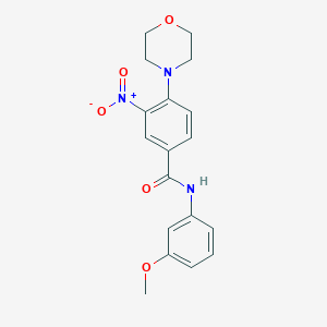 molecular formula C18H19N3O5 B4073615 N-(3-methoxyphenyl)-4-(4-morpholinyl)-3-nitrobenzamide 