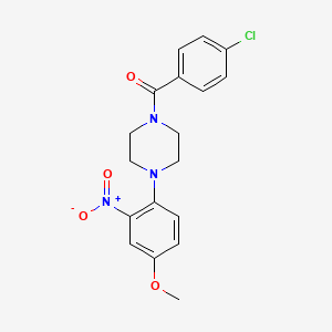 1-(4-chlorobenzoyl)-4-(4-methoxy-2-nitrophenyl)piperazine