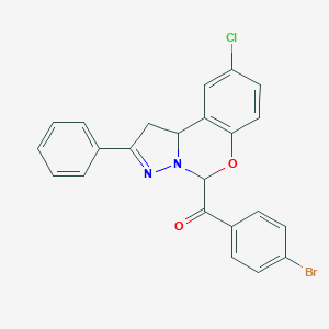 (4-Bromophenyl)(9-chloro-2-phenyl-1,10b-dihydropyrazolo[1,5-c][1,3]benzoxazin-5-yl)methanone