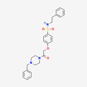 4-[2-(4-benzyl-1-piperazinyl)-2-oxoethoxy]-N-(2-phenylethyl)benzenesulfonamide