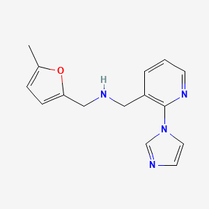 molecular formula C15H16N4O B4073665 1-[2-(1H-imidazol-1-yl)-3-pyridinyl]-N-[(5-methyl-2-furyl)methyl]methanamine 