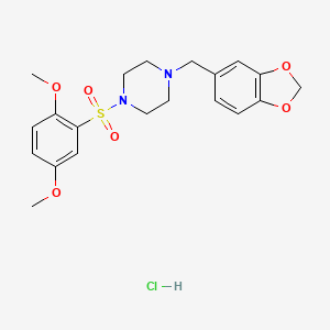 1-(1,3-benzodioxol-5-ylmethyl)-4-[(2,5-dimethoxyphenyl)sulfonyl]piperazine hydrochloride