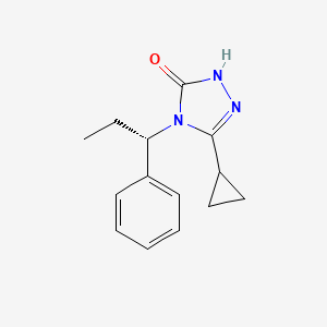 molecular formula C14H17N3O B4073691 5-cyclopropyl-4-[(1S)-1-phenylpropyl]-2,4-dihydro-3H-1,2,4-triazol-3-one 