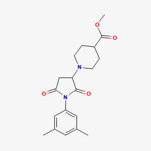 methyl 1-[1-(3,5-dimethylphenyl)-2,5-dioxo-3-pyrrolidinyl]-4-piperidinecarboxylate