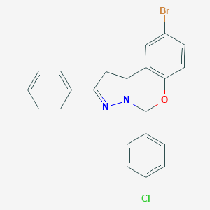 9-Bromo-5-(4-chlorophenyl)-2-phenyl-1,10b-dihydropyrazolo[1,5-c][1,3]benzoxazine
