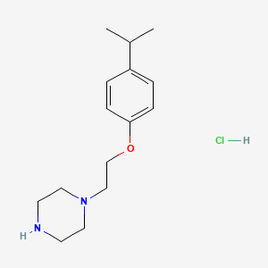 molecular formula C15H25ClN2O B4073707 1-[2-(4-isopropylphenoxy)ethyl]piperazine hydrochloride 