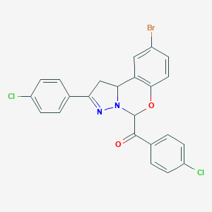 [9-Bromo-2-(4-chlorophenyl)-1,10b-dihydropyrazolo[1,5-c][1,3]benzoxazin-5-yl](4-chlorophenyl)methanone
