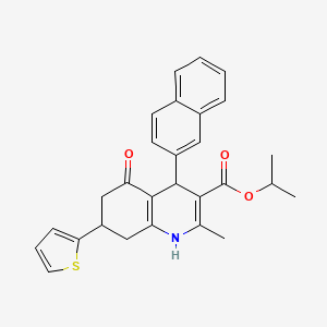 isopropyl 2-methyl-4-(2-naphthyl)-5-oxo-7-(2-thienyl)-1,4,5,6,7,8-hexahydro-3-quinolinecarboxylate