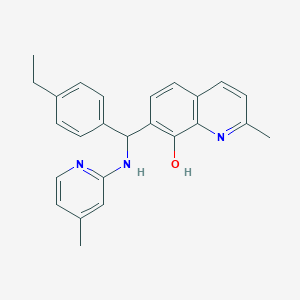 molecular formula C25H25N3O B4073771 7-{(4-ethylphenyl)[(4-methyl-2-pyridinyl)amino]methyl}-2-methyl-8-quinolinol 