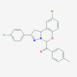 [9-Bromo-2-(4-chlorophenyl)-1,10b-dihydropyrazolo[1,5-c][1,3]benzoxazin-5-yl](4-methylphenyl)methanone