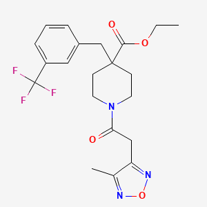 ethyl 1-[(4-methyl-1,2,5-oxadiazol-3-yl)acetyl]-4-[3-(trifluoromethyl)benzyl]-4-piperidinecarboxylate