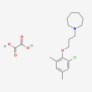 molecular formula C19H28ClNO5 B4073790 1-[3-(2-chloro-4,6-dimethylphenoxy)propyl]azepane oxalate 