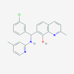 molecular formula C23H20ClN3O B4073791 7-{(3-chlorophenyl)[(4-methyl-2-pyridinyl)amino]methyl}-2-methyl-8-quinolinol 